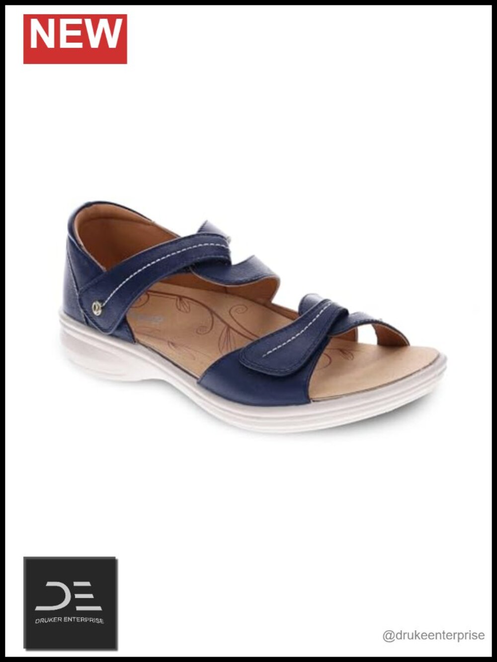 Premium Leather Closed Heel Wedge Sandals with Arch Support for Women